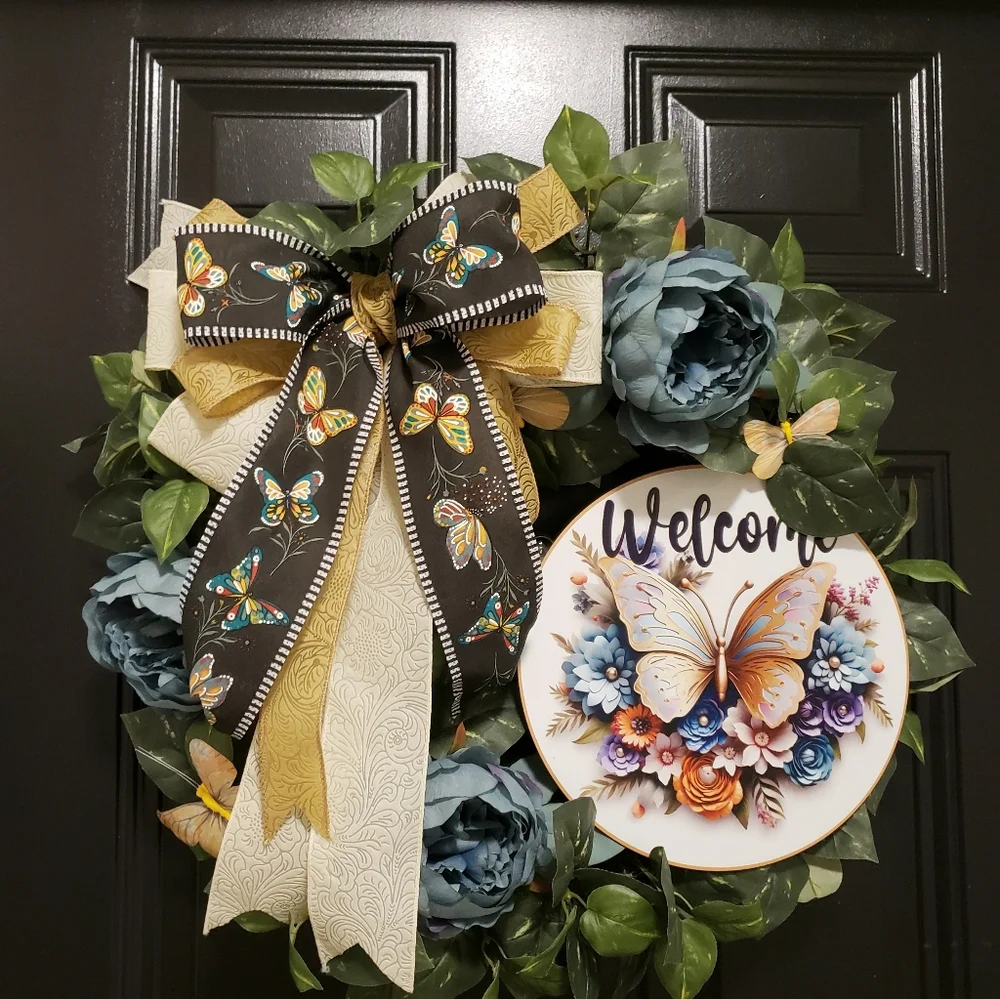 Wreath Making Kit Butterflies and Peony